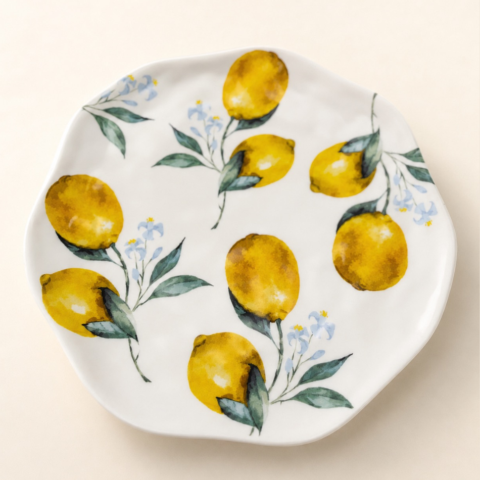 Amalfi Collection Lemon Porcelain Side Plate – 20cm