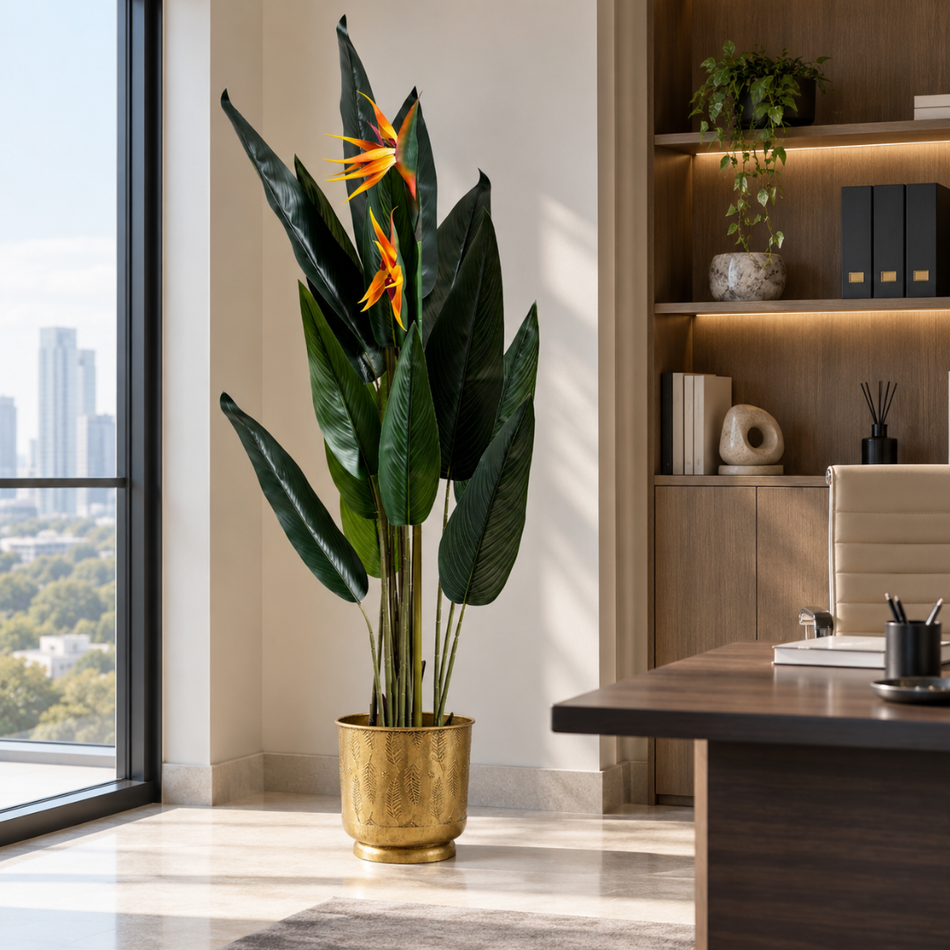 Artificial Bird of Paradise Plant 165cm Tall Faux Office Tree