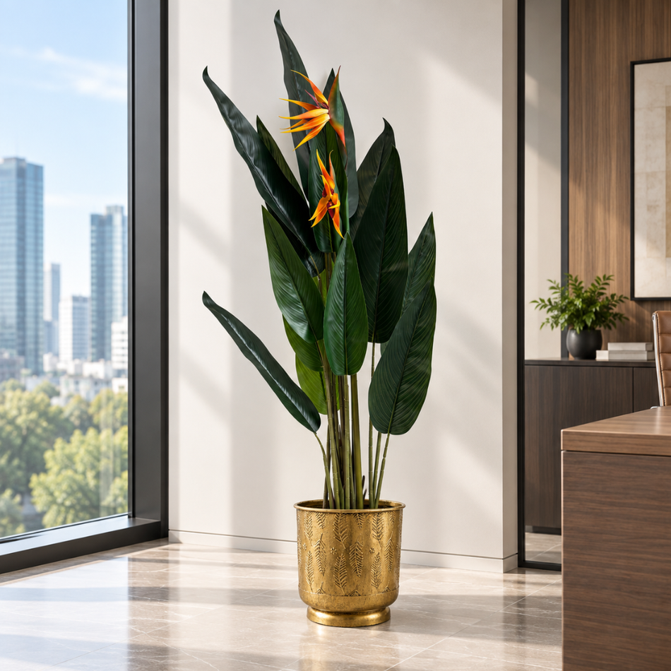Artificial Bird of Paradise Plant 165cm Tall Faux Office Tree