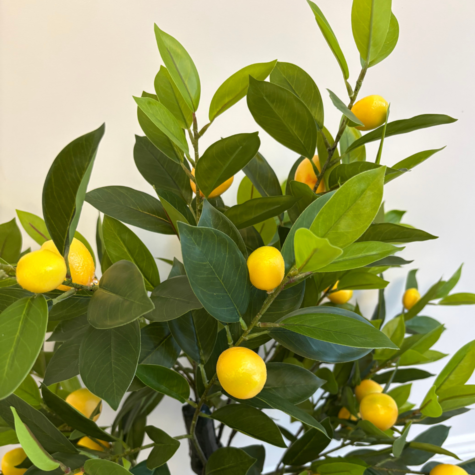 Faux Lemon Tree 100cm Realistic Citrus Artificial Plant