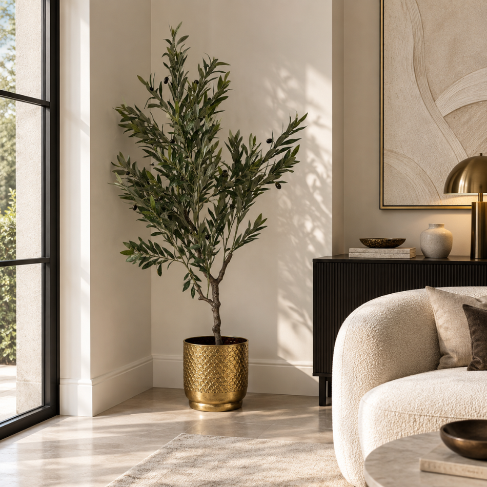 Artificial Olive Tree 155cm with Olives – Indoor Faux Olive Plant