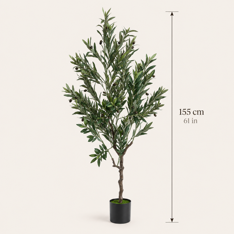 Artificial Olive Tree 155cm with Olives – Indoor Faux Olive Plant