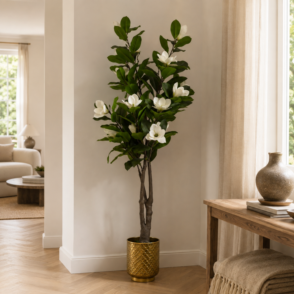 Artificial White Magnolia Tree 180cm