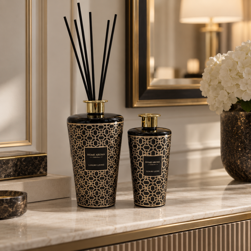 Black and Gold Geometric Reed Diffuser 500ml