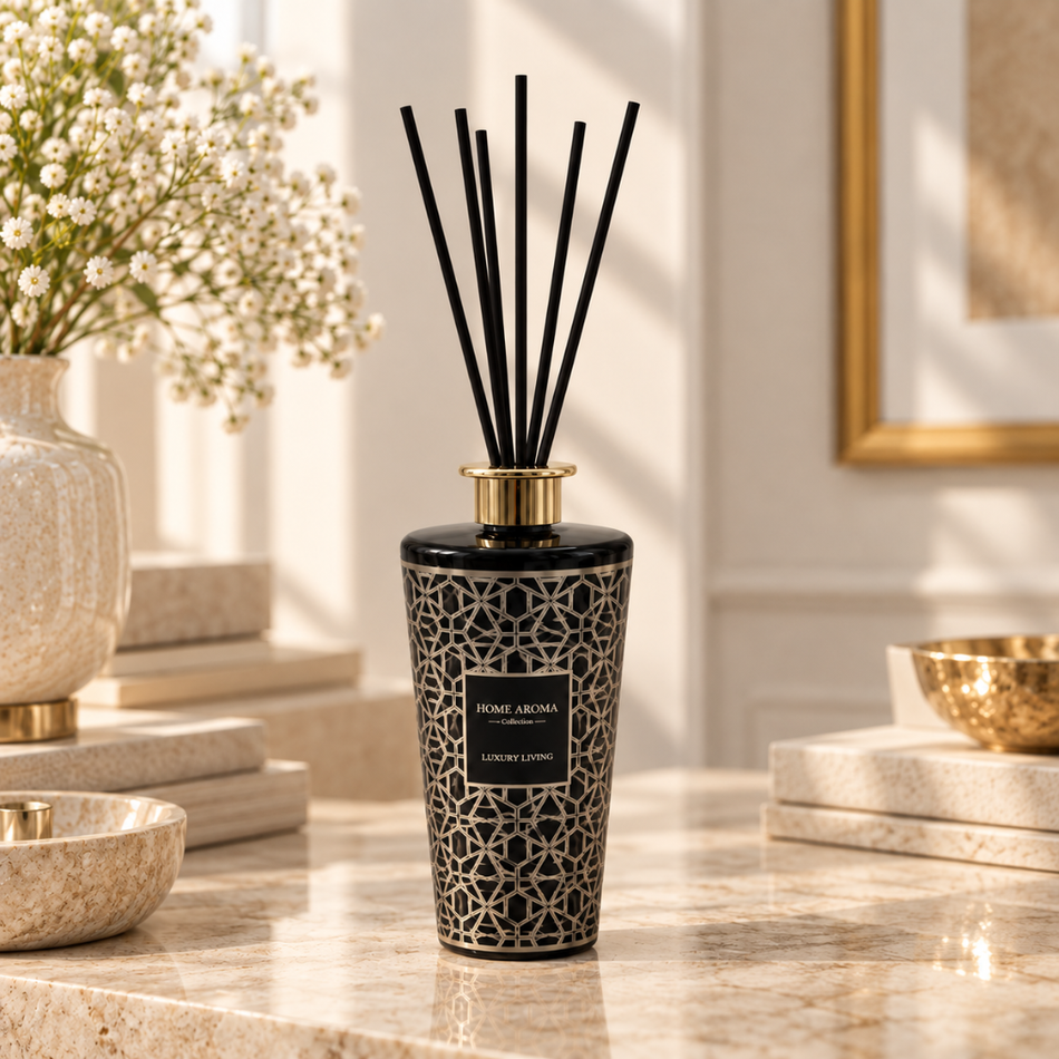 Black and Gold Geometric Reed Diffuser 500ml