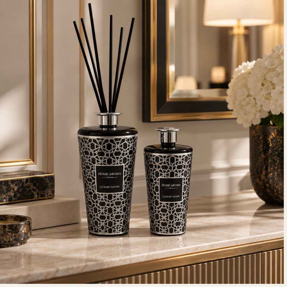 Black and Silver Geometric Reed Diffuser 1000ml
