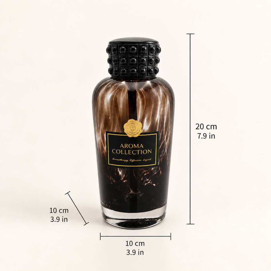 Champagne Reed Diffuser 500ml and Scented Candle Gift Set Tortoiseshell Glass