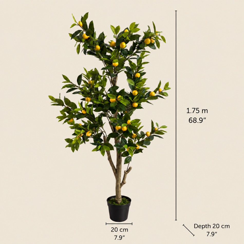 Faux Lemon Tree 175cm Tall Artificial Plant