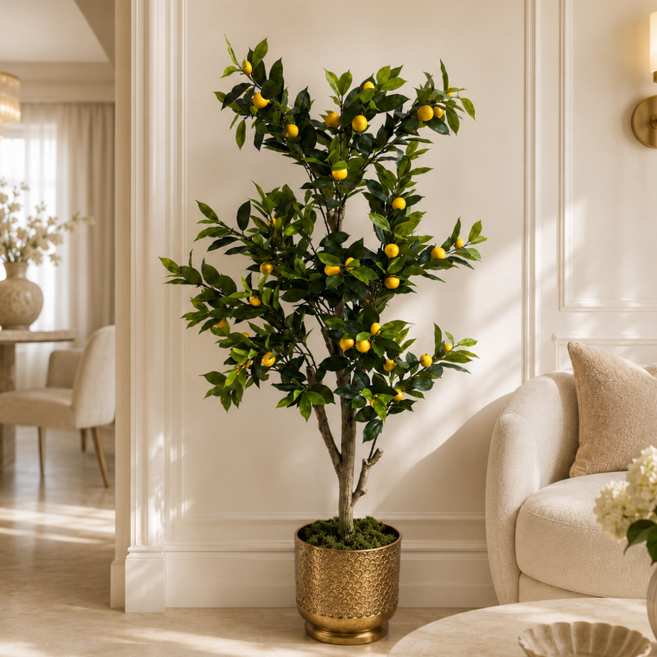 Faux Lemon Tree 175cm – Tall Artificial Plant