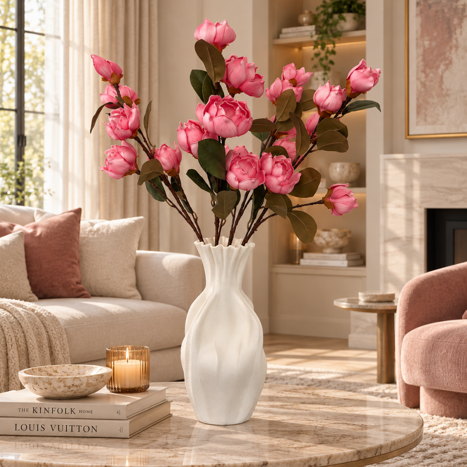 Artificial Magnolia Branch 96cm Light Pink