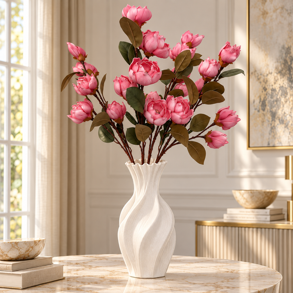 Artificial Magnolia Branch 96cm Light Pink