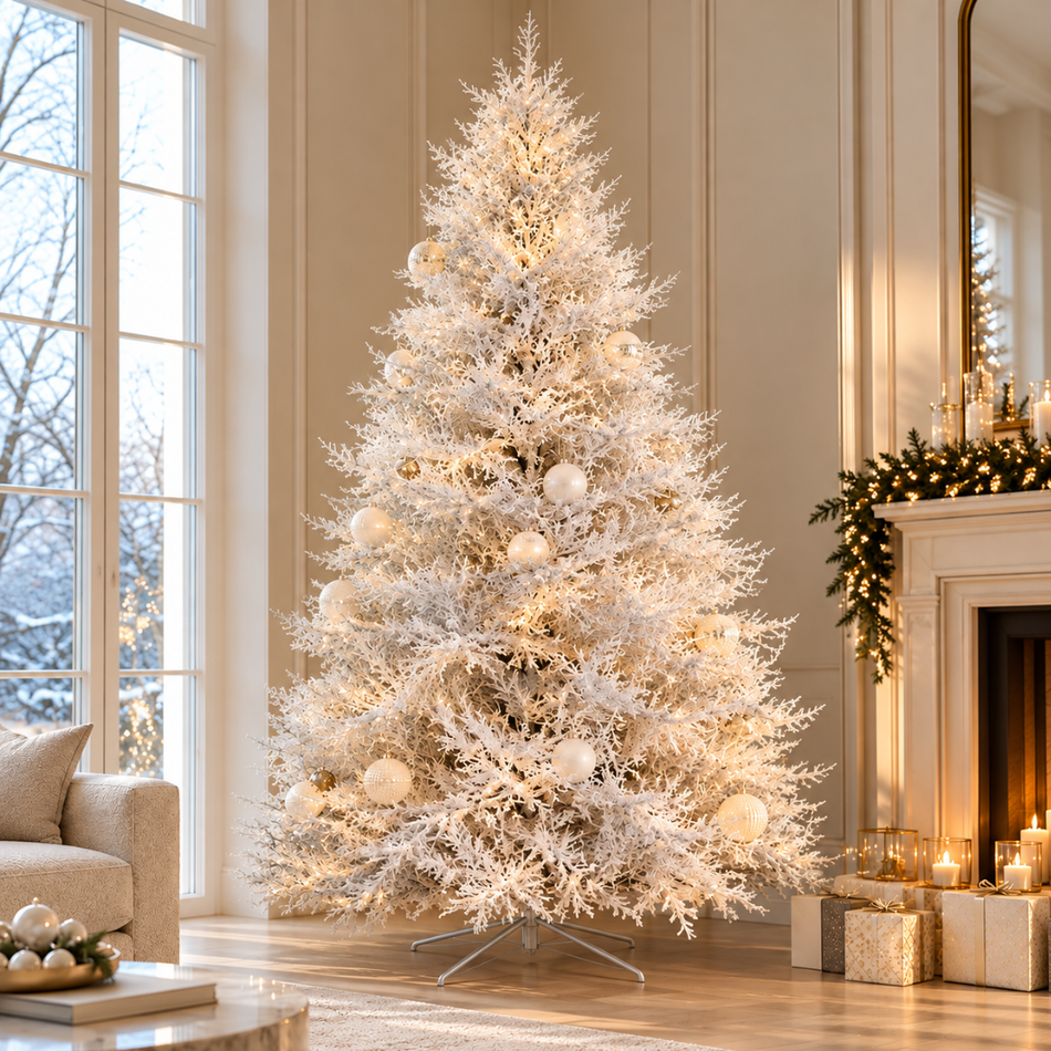 White Frosted Twig Pre-Lit Christmas Tree 7ft (2.1m)