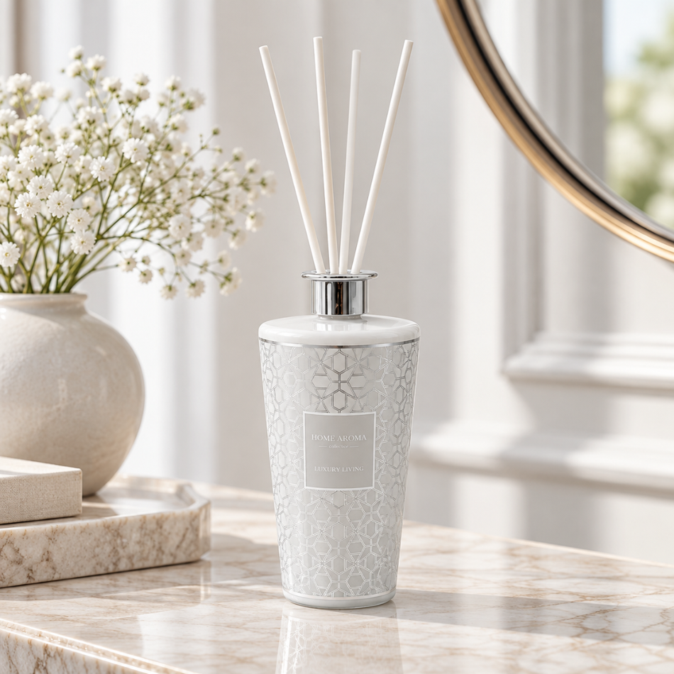 White and Silver Geometric Reed Diffuser 500ml