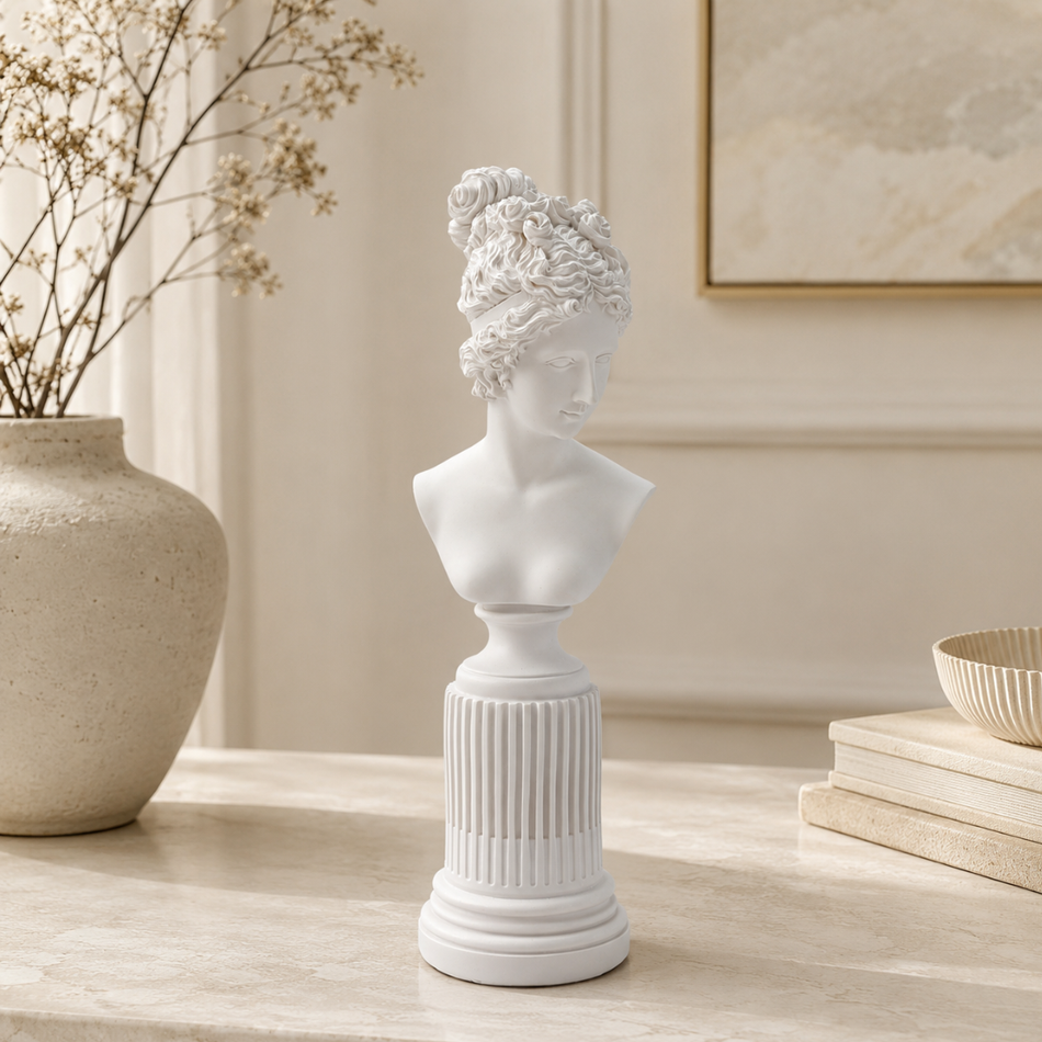 White Venus Bust 36cm – Roman Goddess Statue